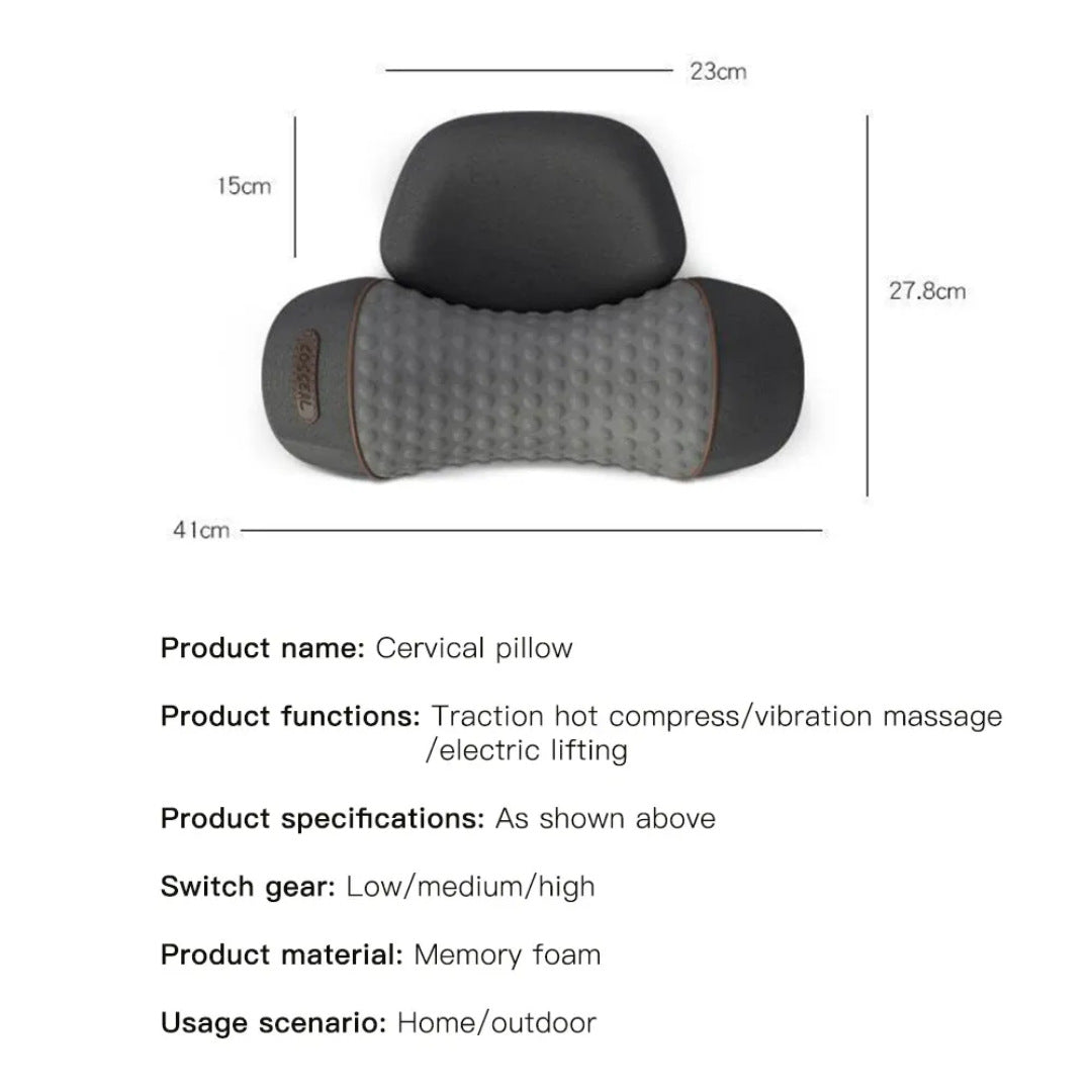 Intelligent Massage Pillow with Heat Therapy and Neck Support